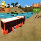 Beach Bus Driving : Water Surface Bus Game