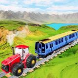 Chained Tractor Towing Train Game